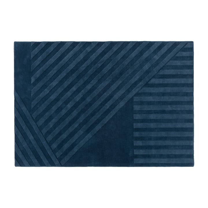 Levels Wollteppich stripes blau - 170 x 240cm - NJRD