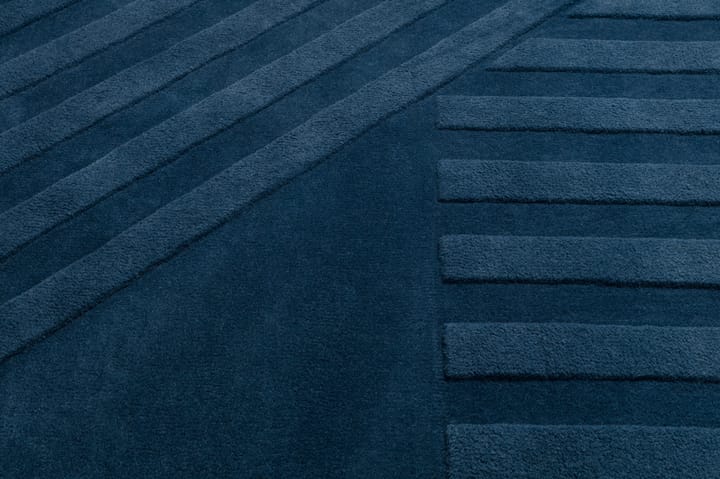 Levels Wollteppich stripes blau - 170 x 240cm - NJRD