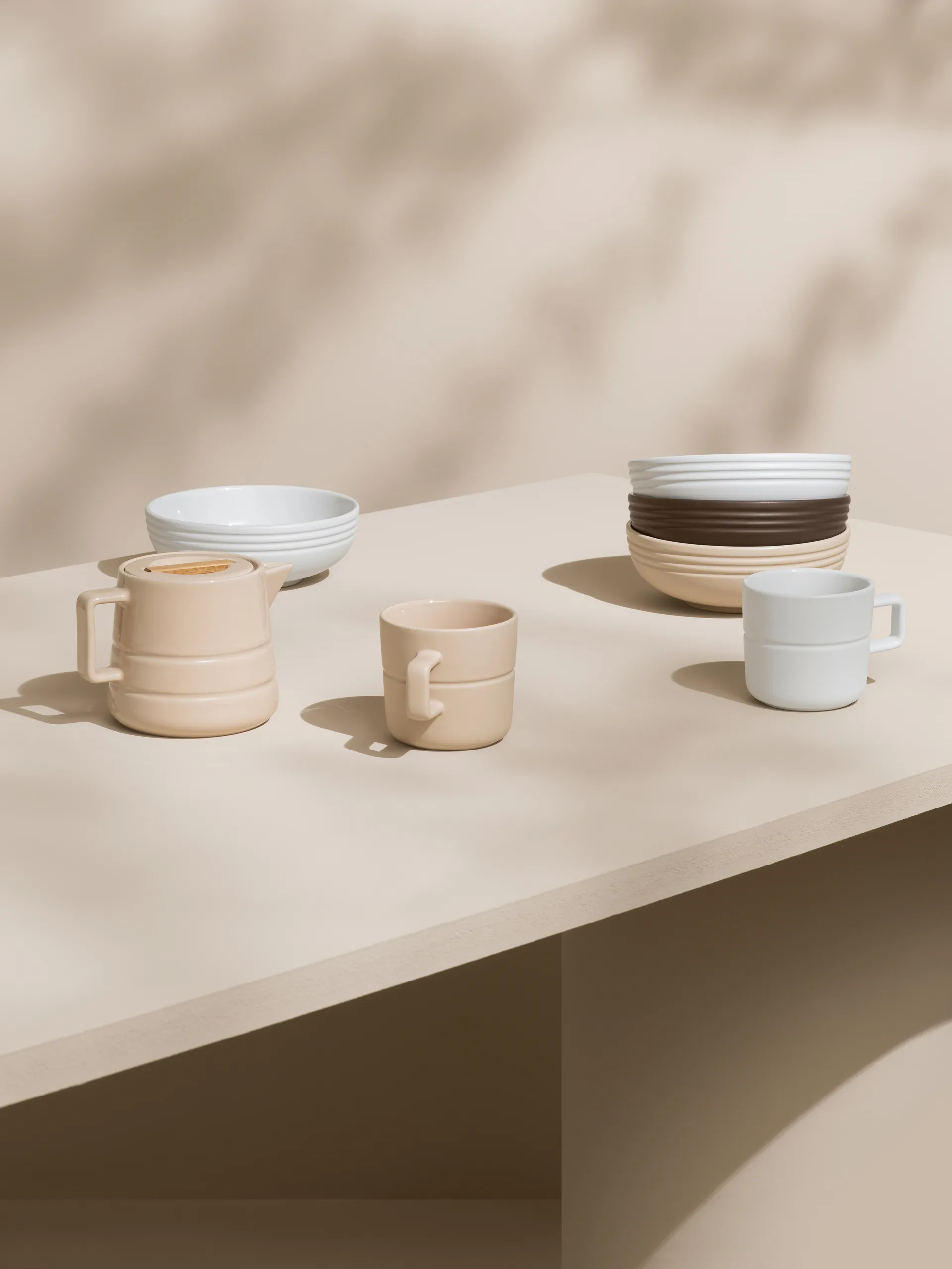 Lines Schale Ø16cm, Beige NJRD