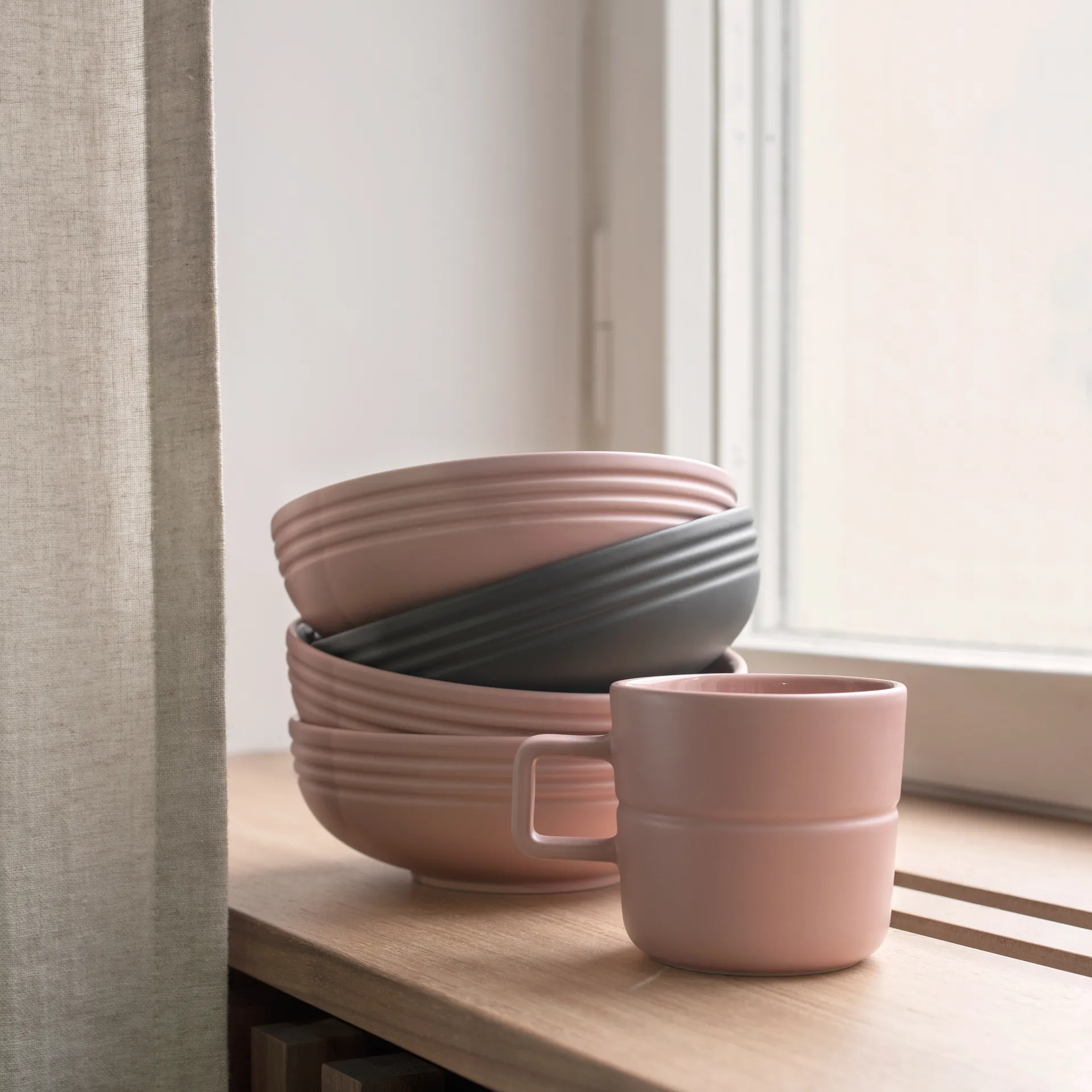 Lines Schale Ø16cm, Dunkelgrau NJRD