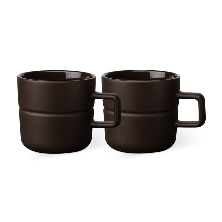 Lines Tasse 30cl 2er Pack - Braun - NJRD