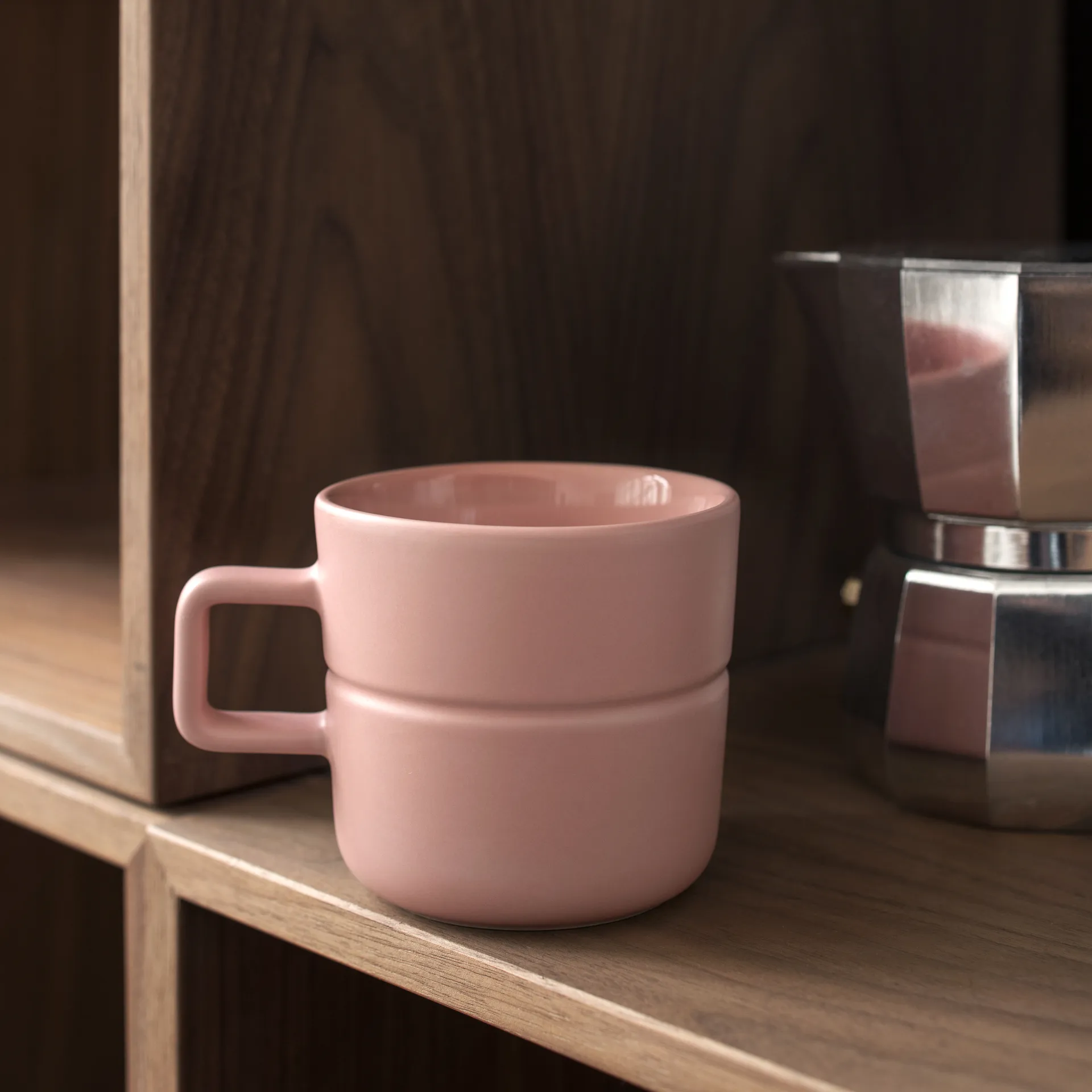 Lines Tasse 30cl 2er Pack, Rosa NJRD