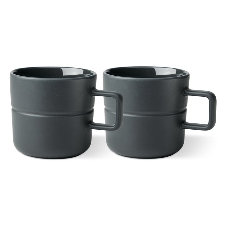 Lines Tasse 50cl 2er Pack - Dunkelgrau - NJRD