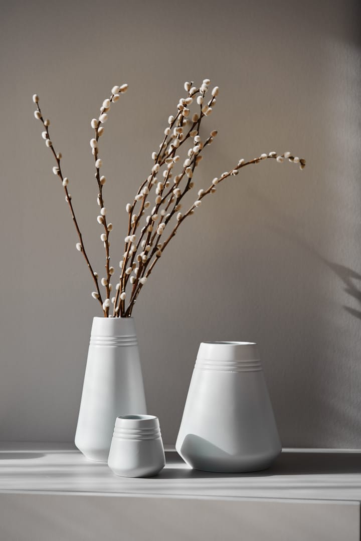 Lines Vase 18cm - Weiß - NJRD