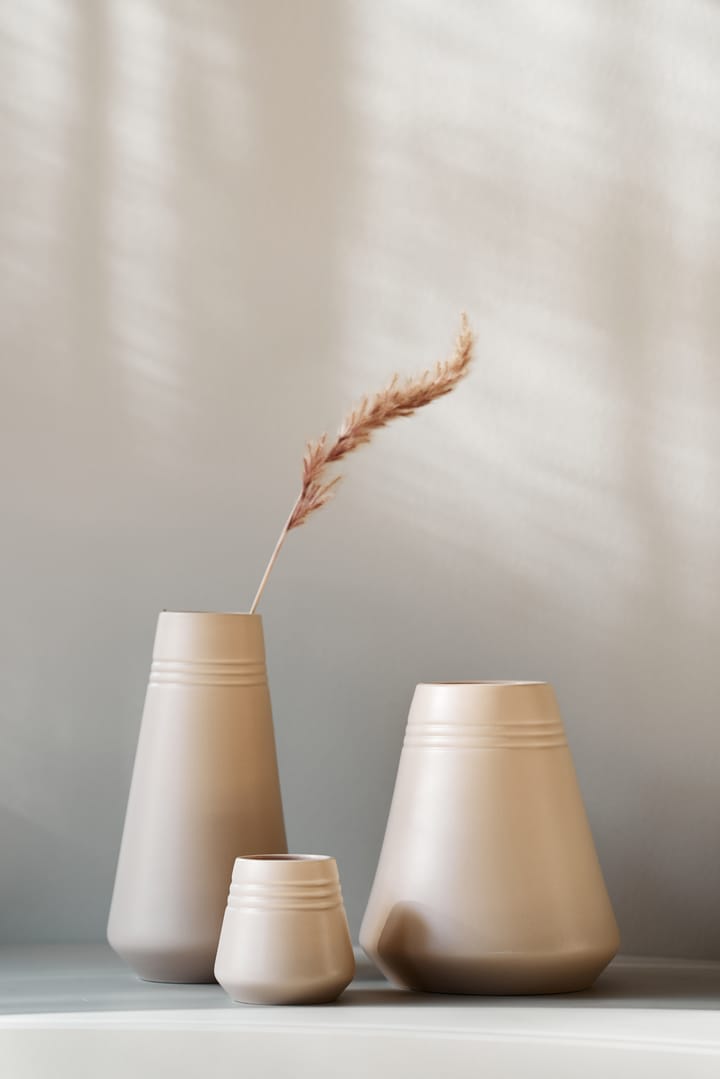 Lines Vase 8cm - Beige - NJRD