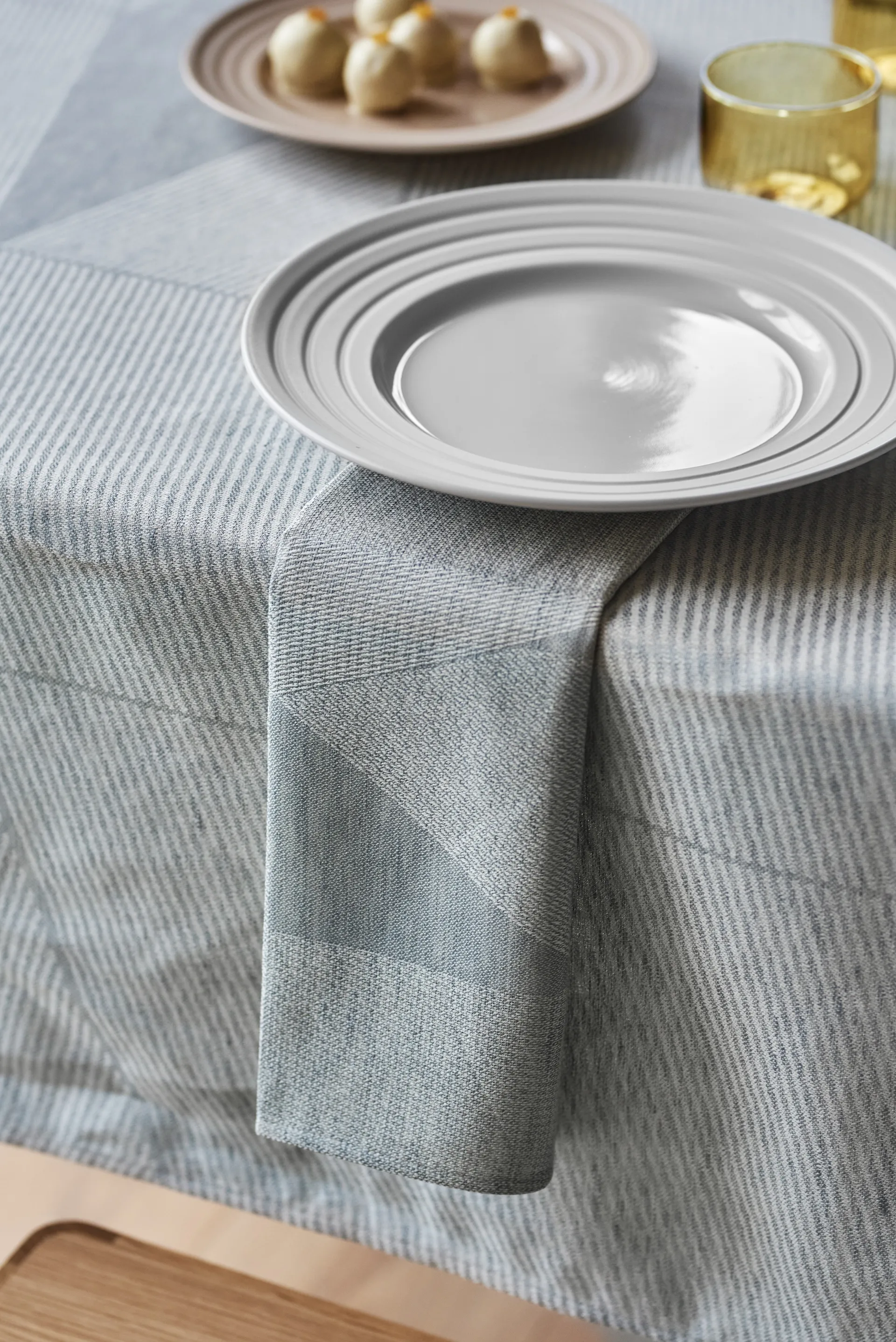 Metric serviette 47 x 47cm 4er Pack, Blau-weiß NJRD