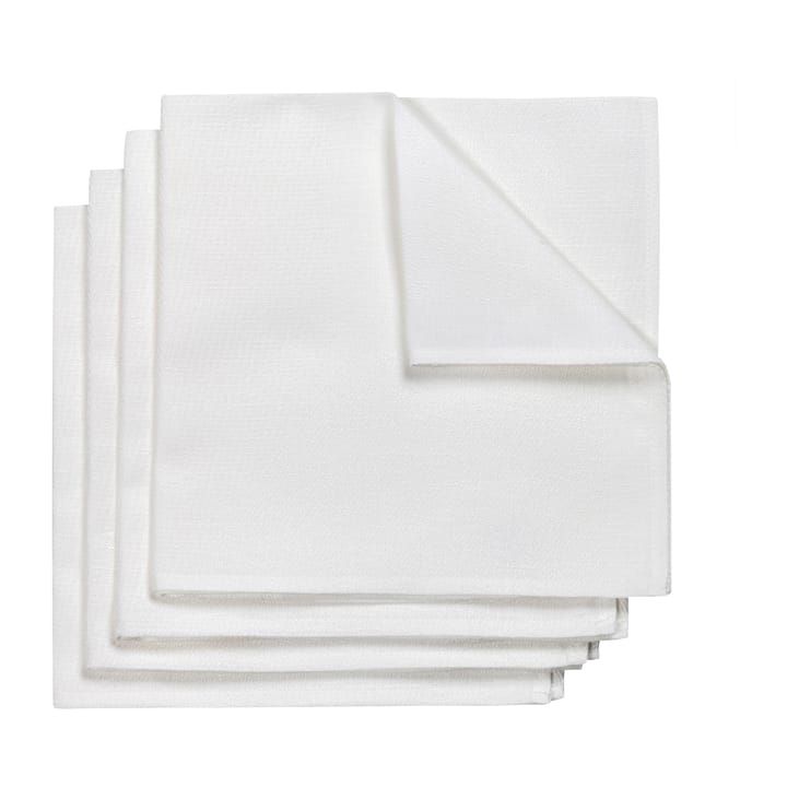 Metric serviette 47 x 47cm 4er Pack - Weiß - NJRD