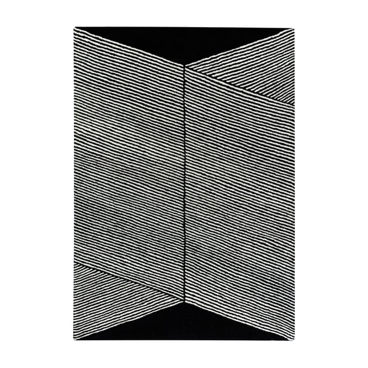 Rectangles Wollteppich schwarz - 170 x 240cm - NJRD