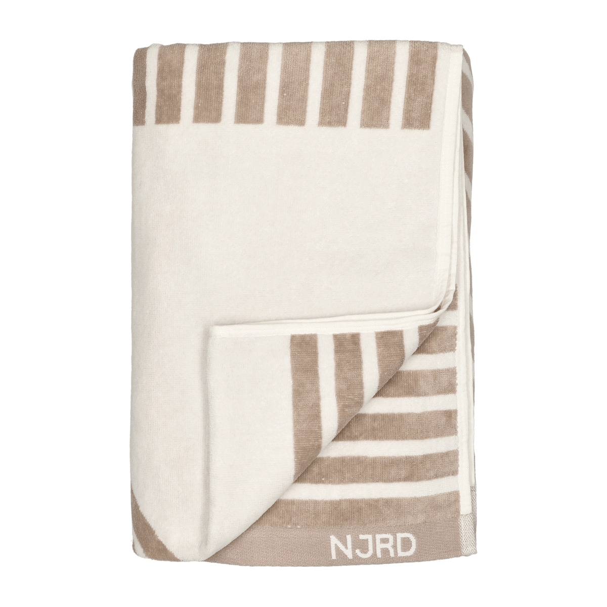 NJRD Stripes Badehandtuch 100 x 150 cm Beige