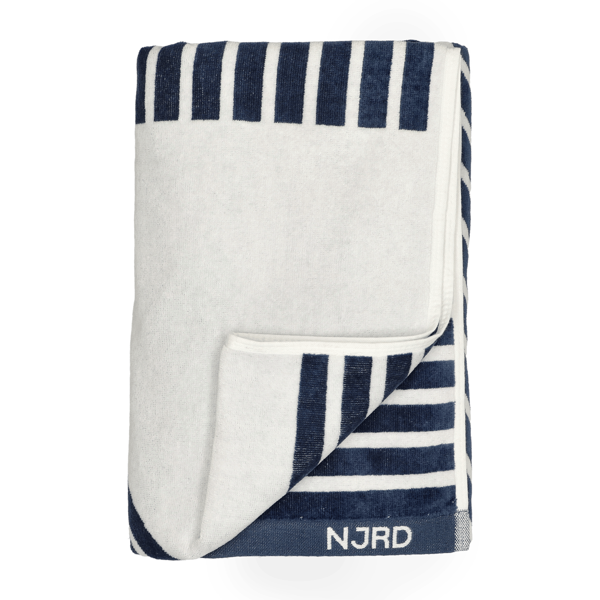 NJRD Stripes Badehandtuch 100 x 150 cm Blau