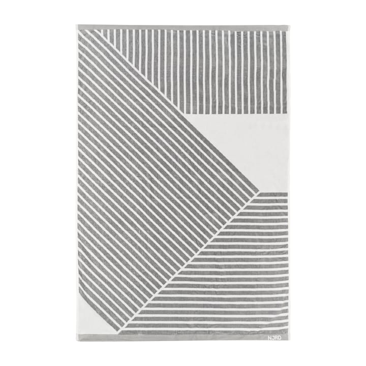 Stripes Badehandtuch 100 x 150 cm - Grau - NJRD