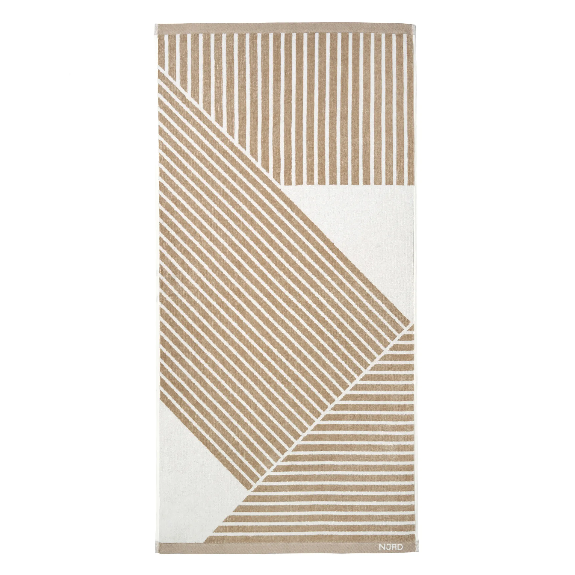 Stripes Badehandtuch 70x140 cm, Beige NJRD