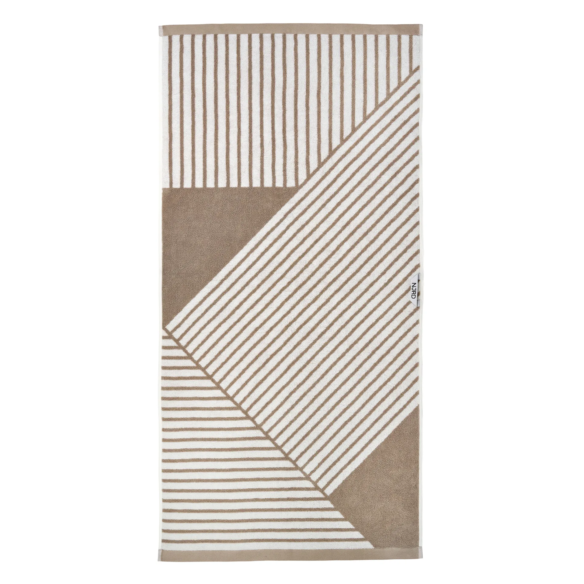 Stripes Badehandtuch 70x140 cm, Beige NJRD