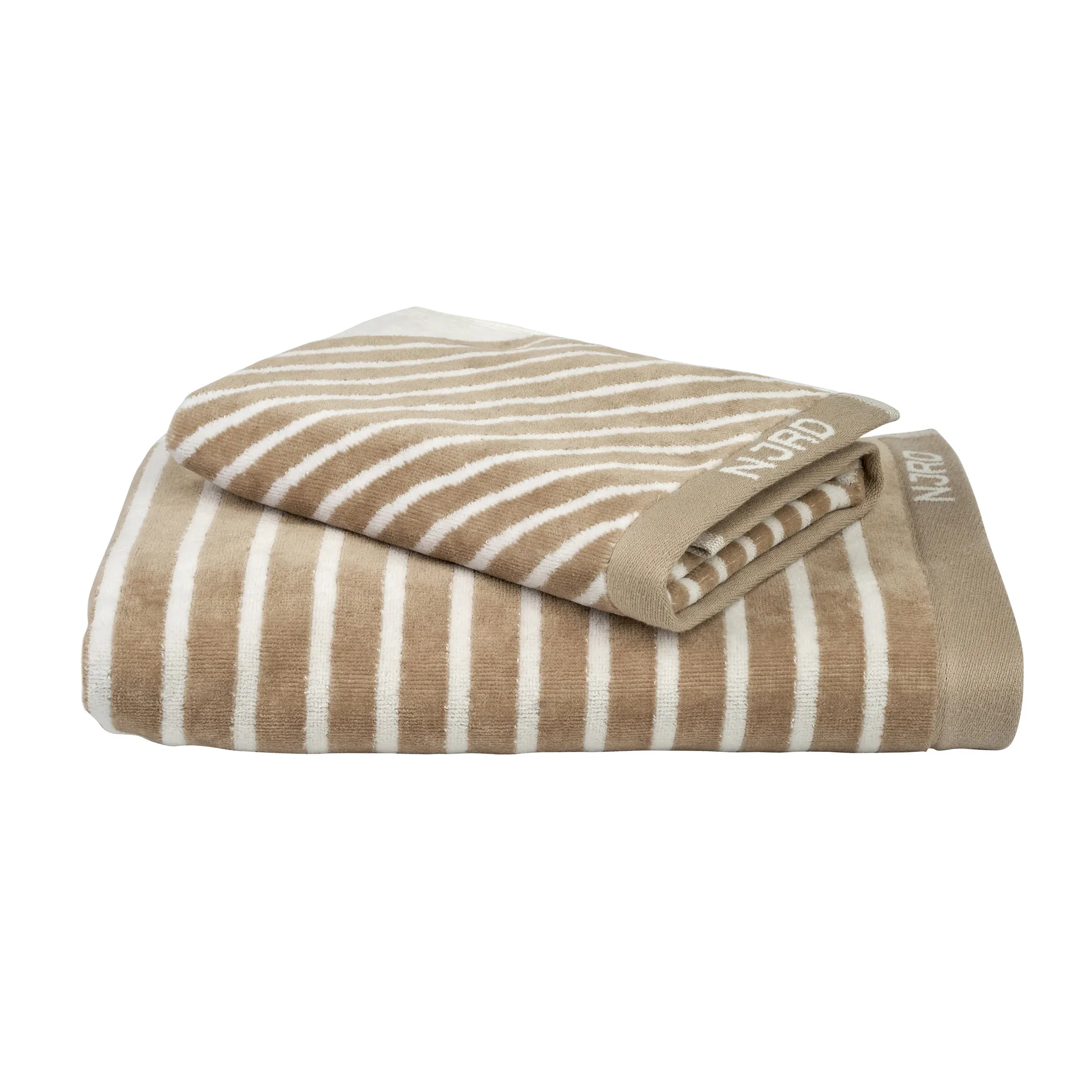 Stripes Badehandtuch 70x140 cm, Beige NJRD