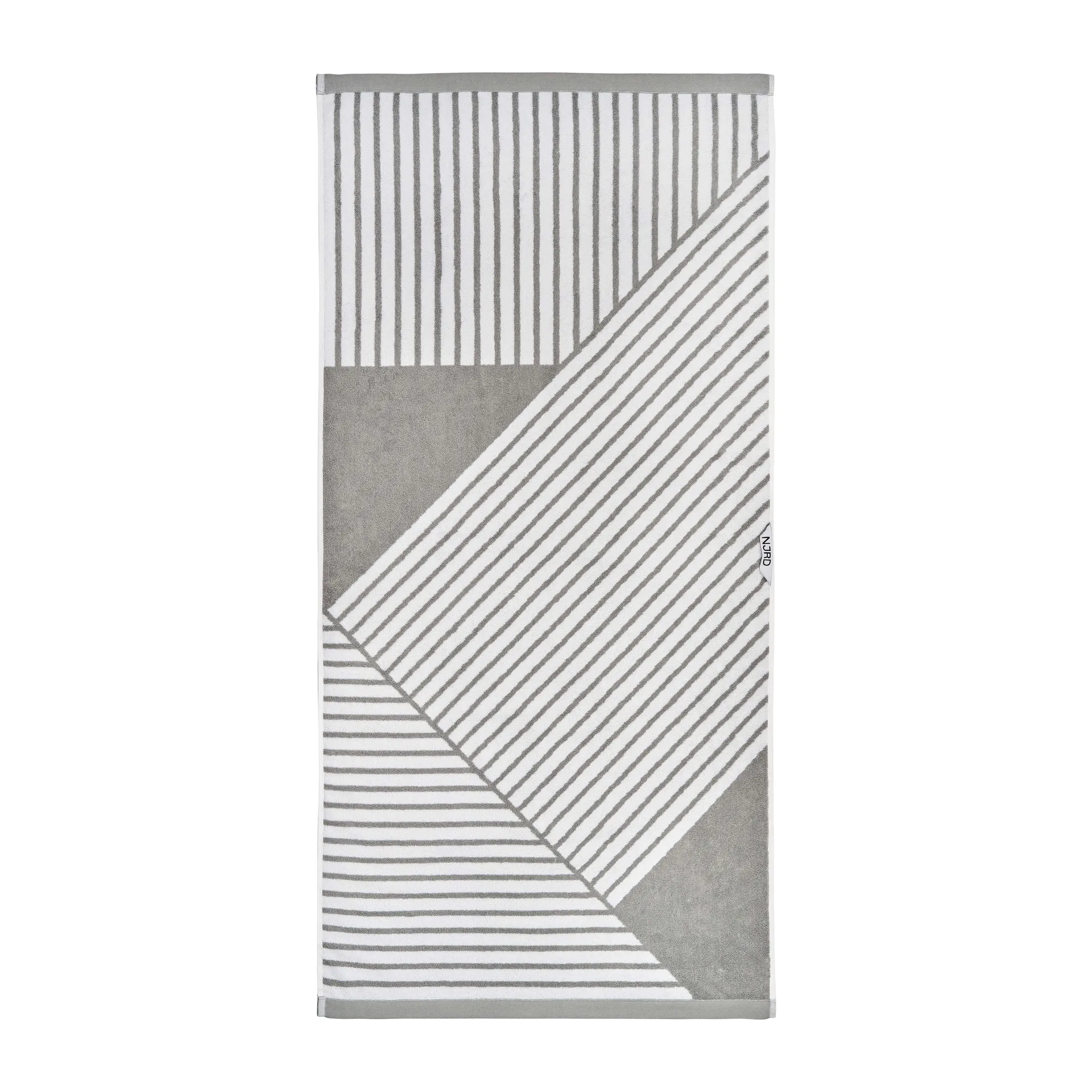 Stripes Badehandtuch 70x140 cm, Grau NJRD
