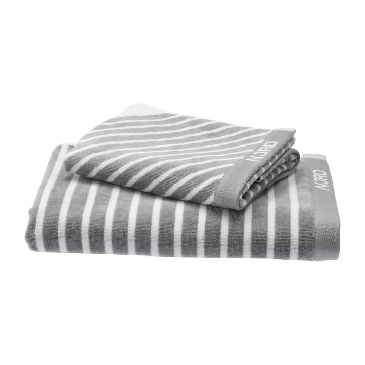 Stripes Badehandtuch 70x140 cm - Grau - NJRD