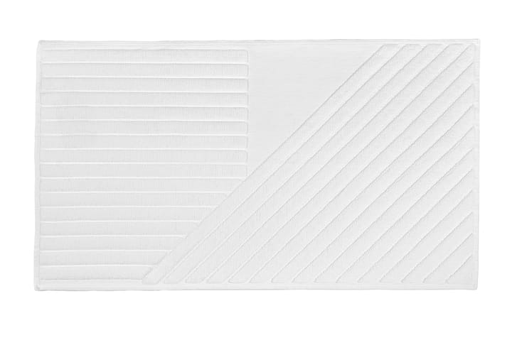 Stripes Badezimmerteppich 50 x 90cm - weiß - NJRD