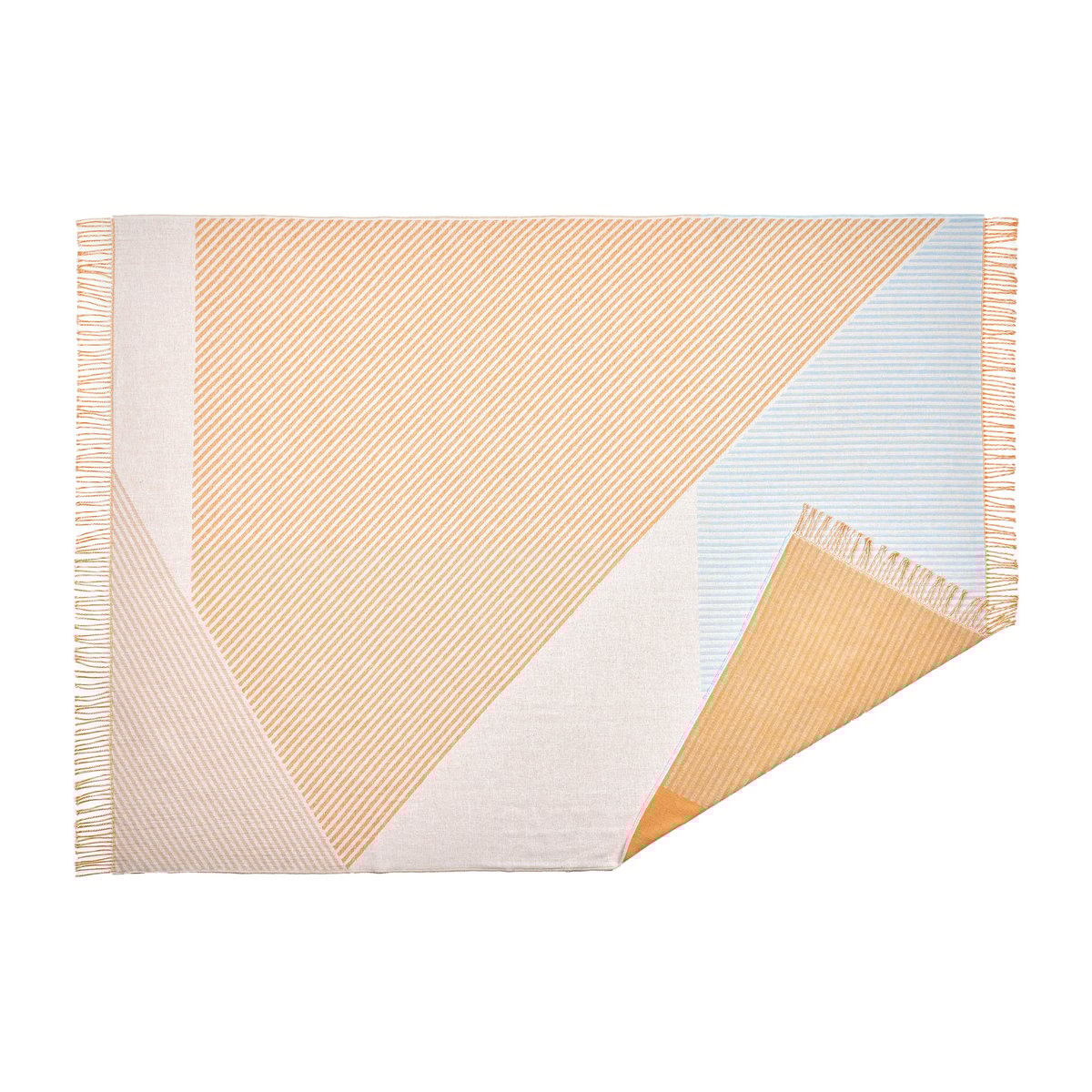 NJRD Stripes Baumwolldecke Gelb | Skandinavisches Design | Baumwolldecken | Gelb