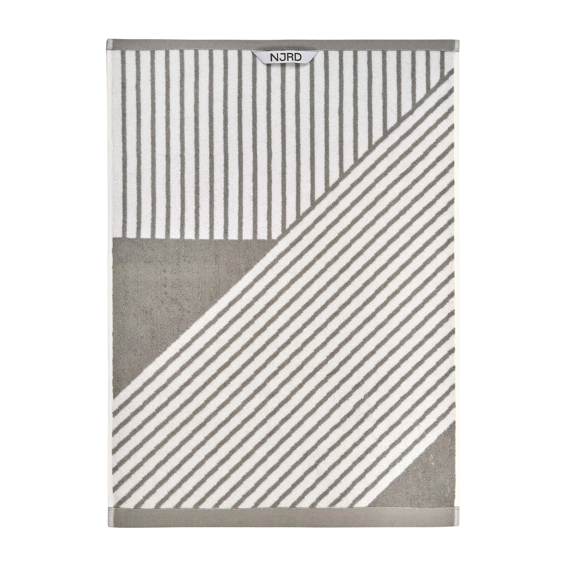 Stripes Handtuch 50x70 cm, Grau NJRD