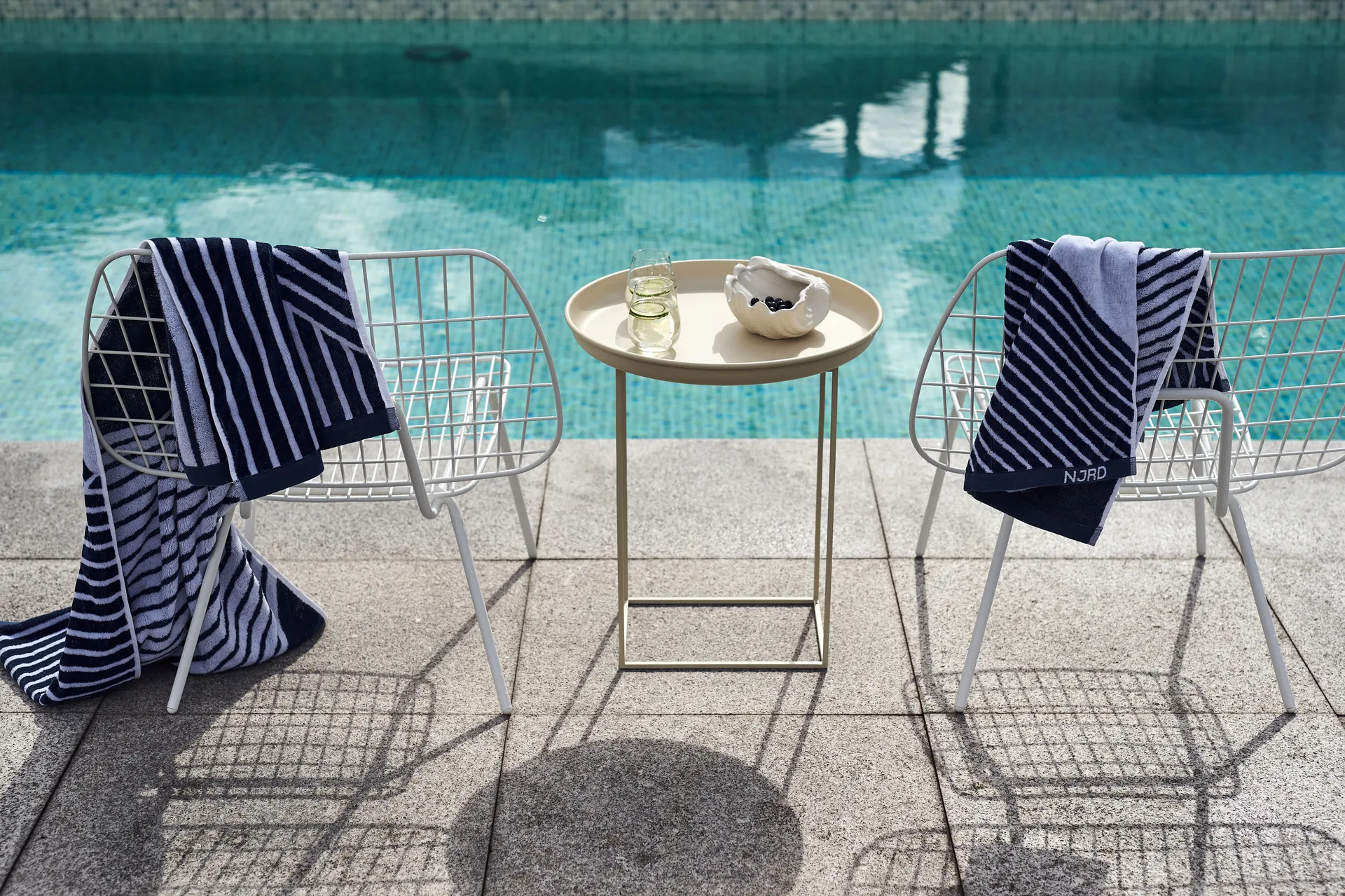 Stripes Handtuch-Set 4 Teile - Blau,  NJRD
