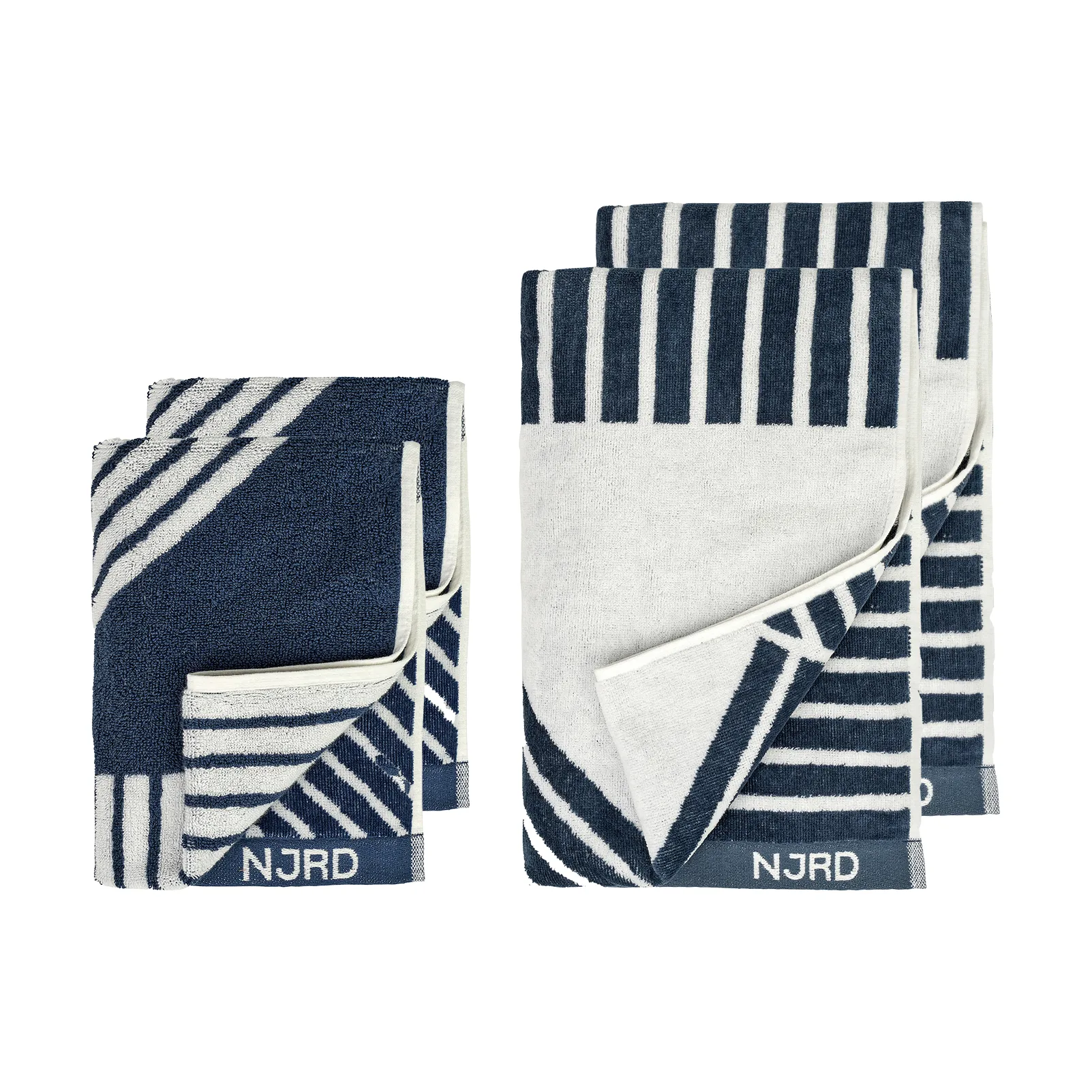 Stripes Handtuch-Set 4 Teile - Blau NJRD