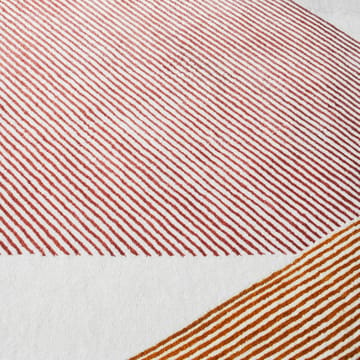 Stripes Wollteppich rosa - 200 x 300cm - NJRD