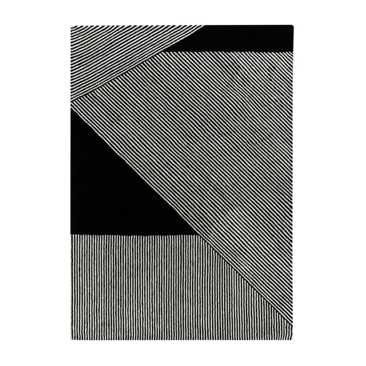 Stripes Wollteppich schwarz - 170 x 240cm - NJRD