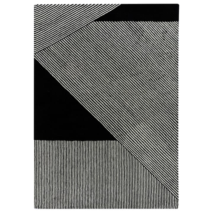 Stripes Wollteppich schwarz - 200 x 300cm - NJRD