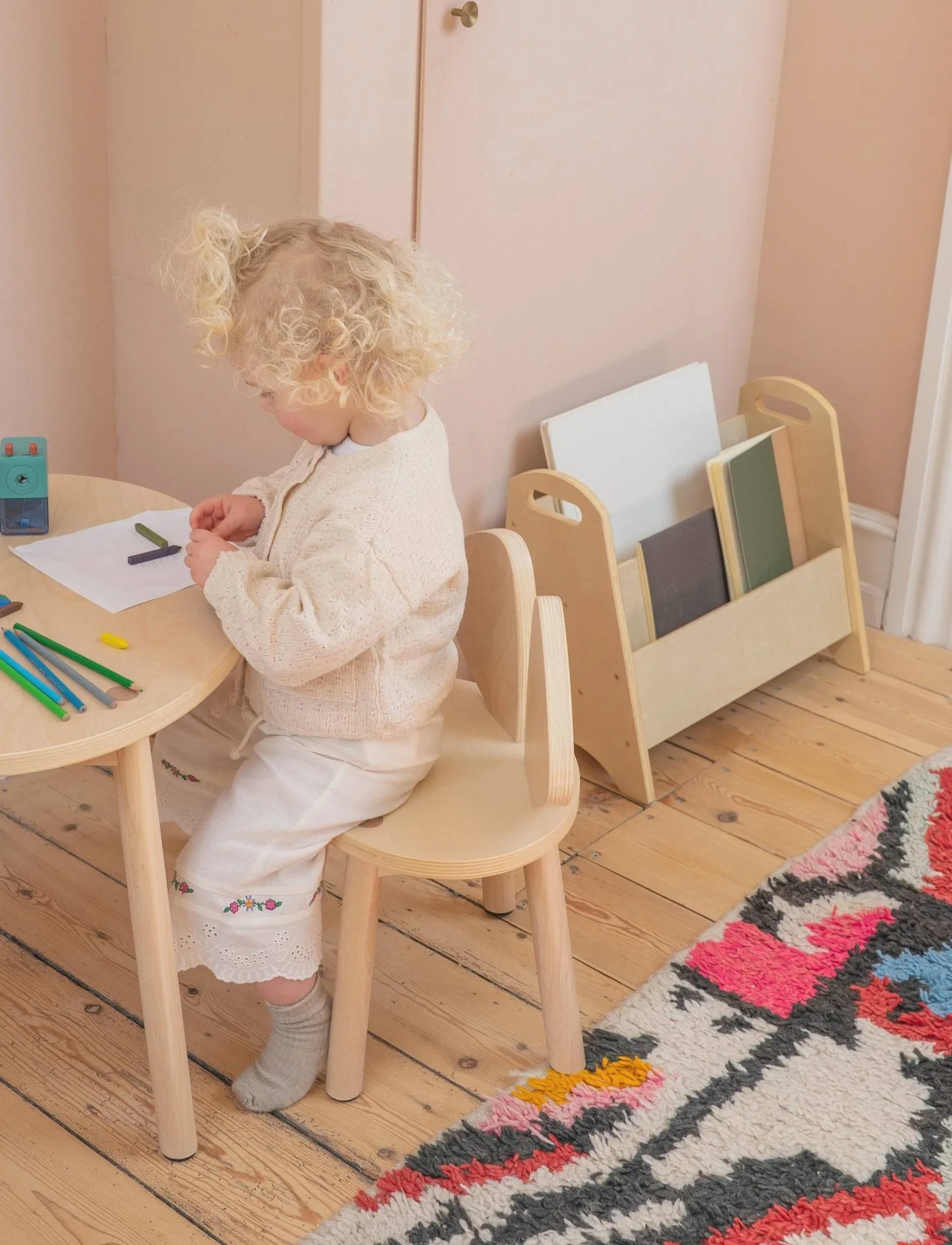Book holder Bücherregal für Kinder, Birke Nofred