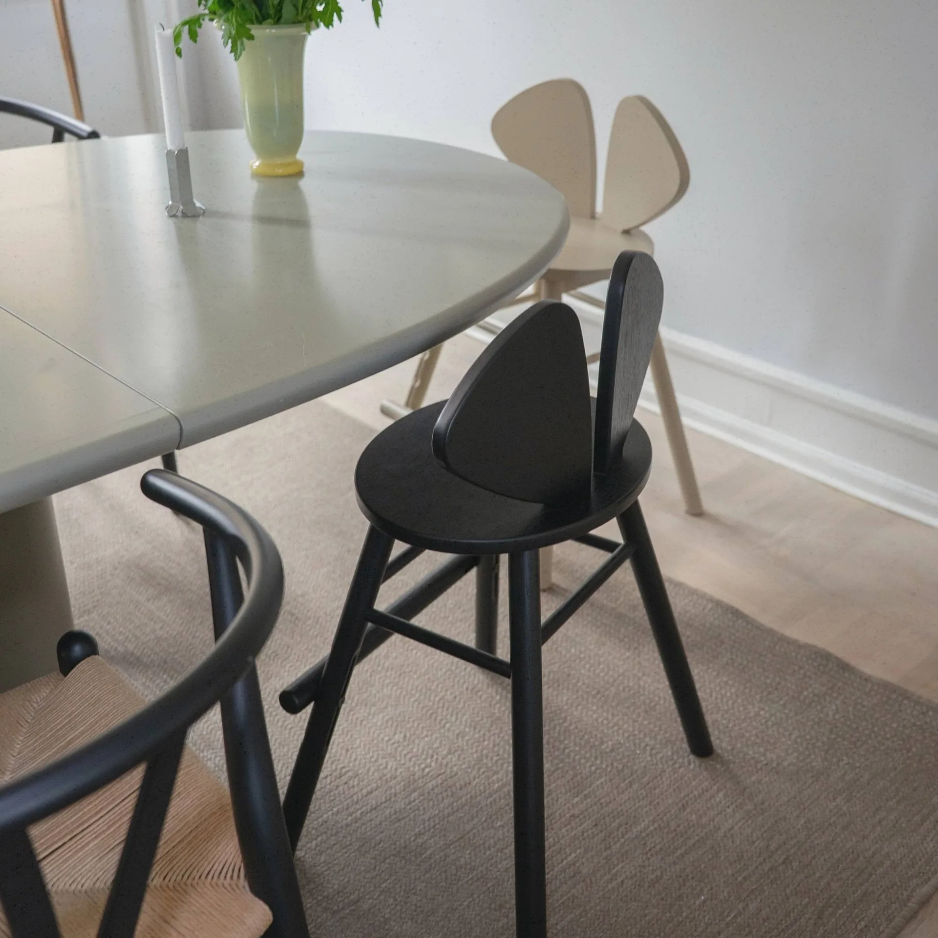 Mouse Chair Junior Stuhl, Schwarz Nofred