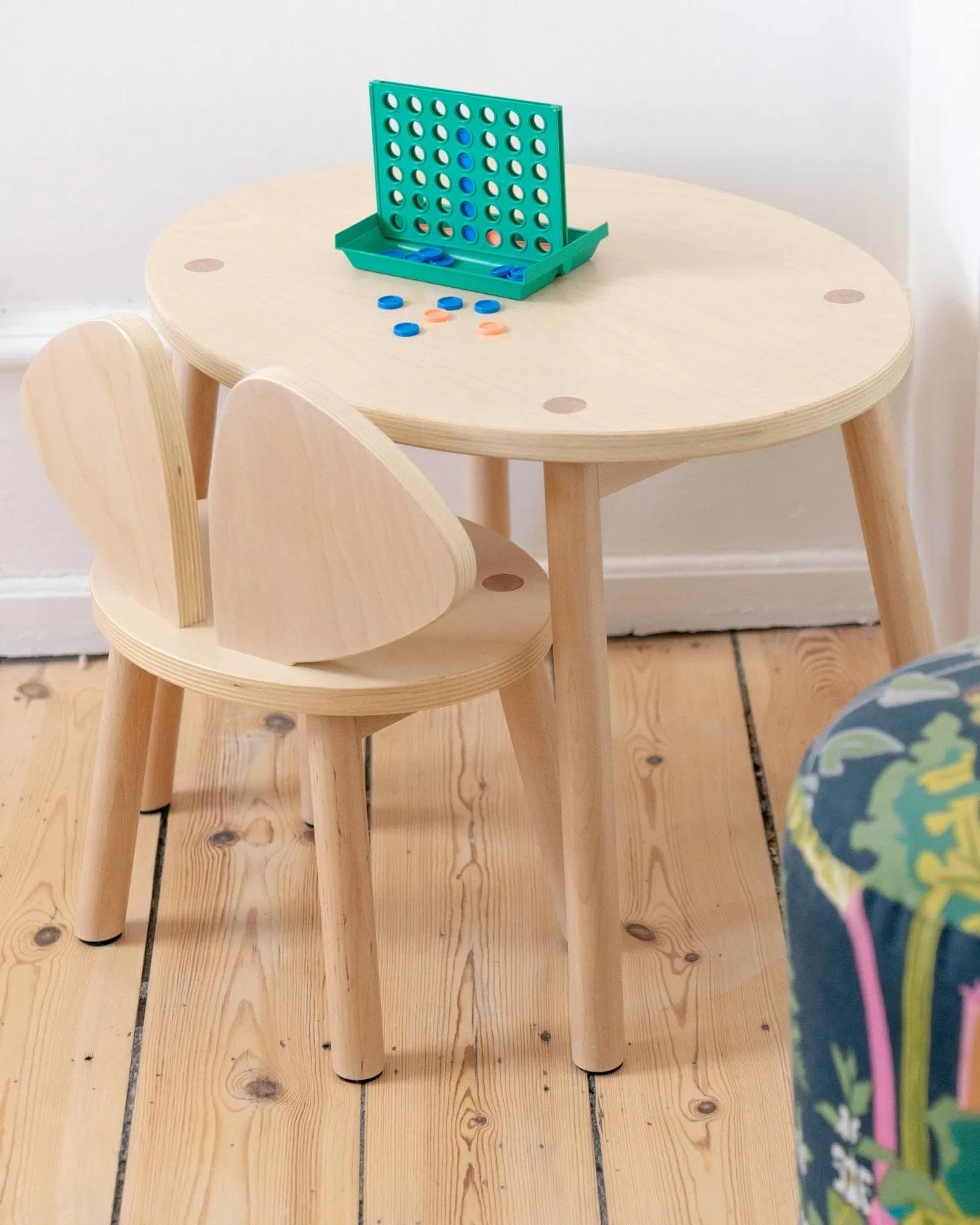 Mouse set Kinderstuhl + Beistelltisch, Birke Nofred