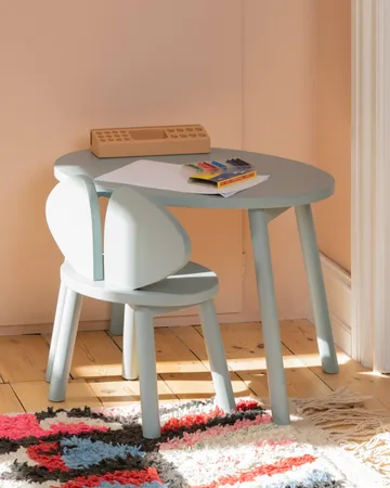 Mouse set Kinderstuhl + Beistelltisch - Olivgrün - Nofred
