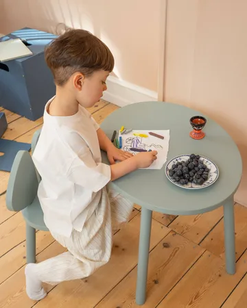 Mouse set Kinderstuhl + Beistelltisch - Olivgrün - Nofred