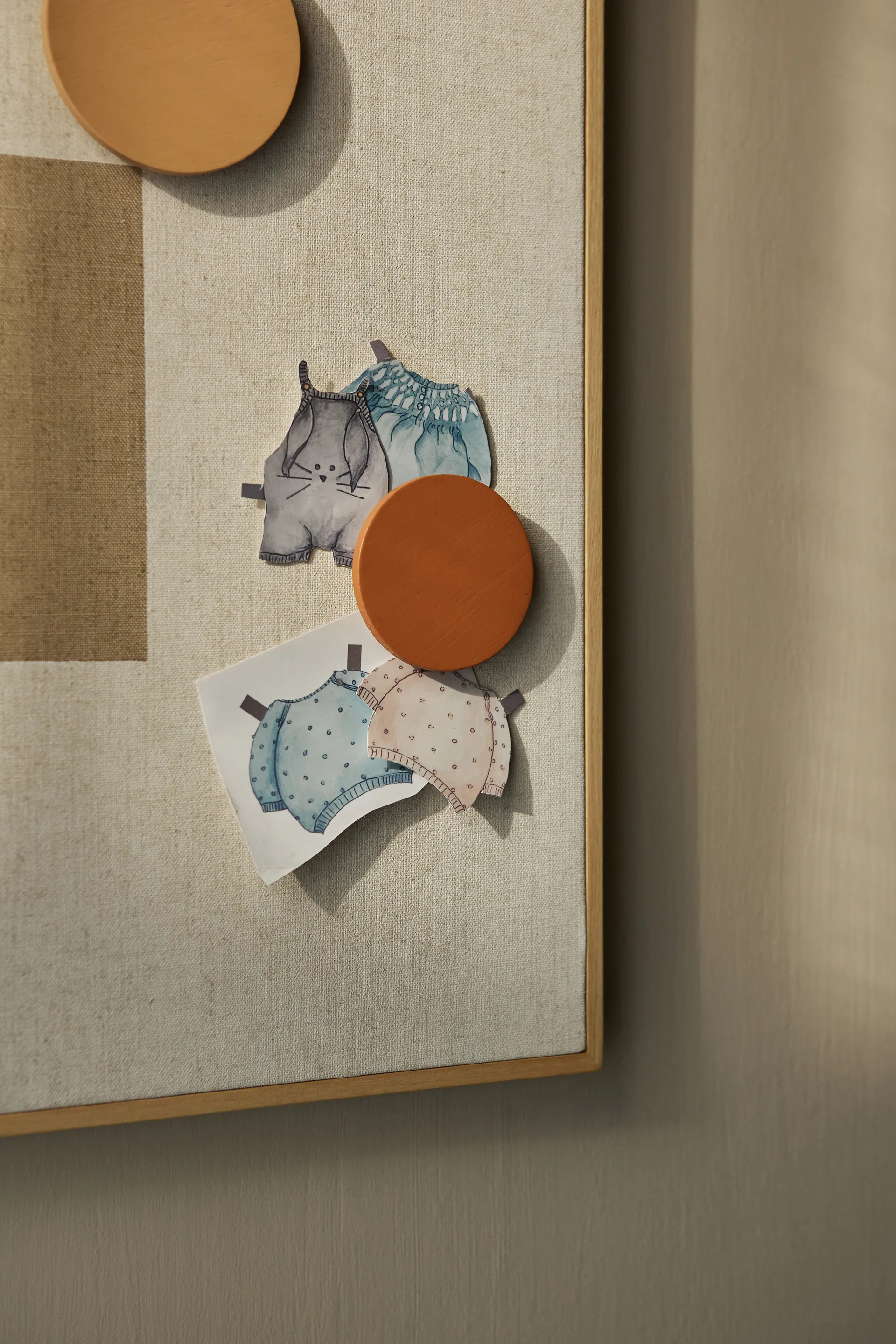 Noticeboard Pinnwand+ 3 Magnete, Sand Nofred