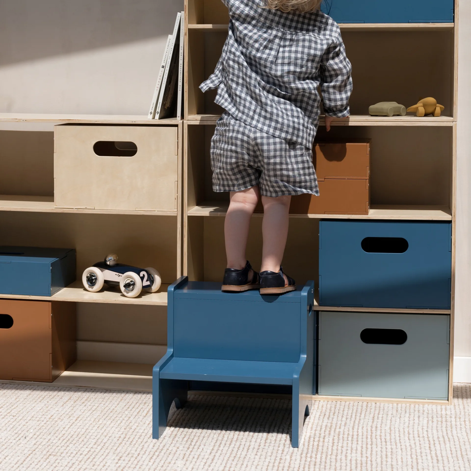 Step Up Kinderhocker, Blau Nofred