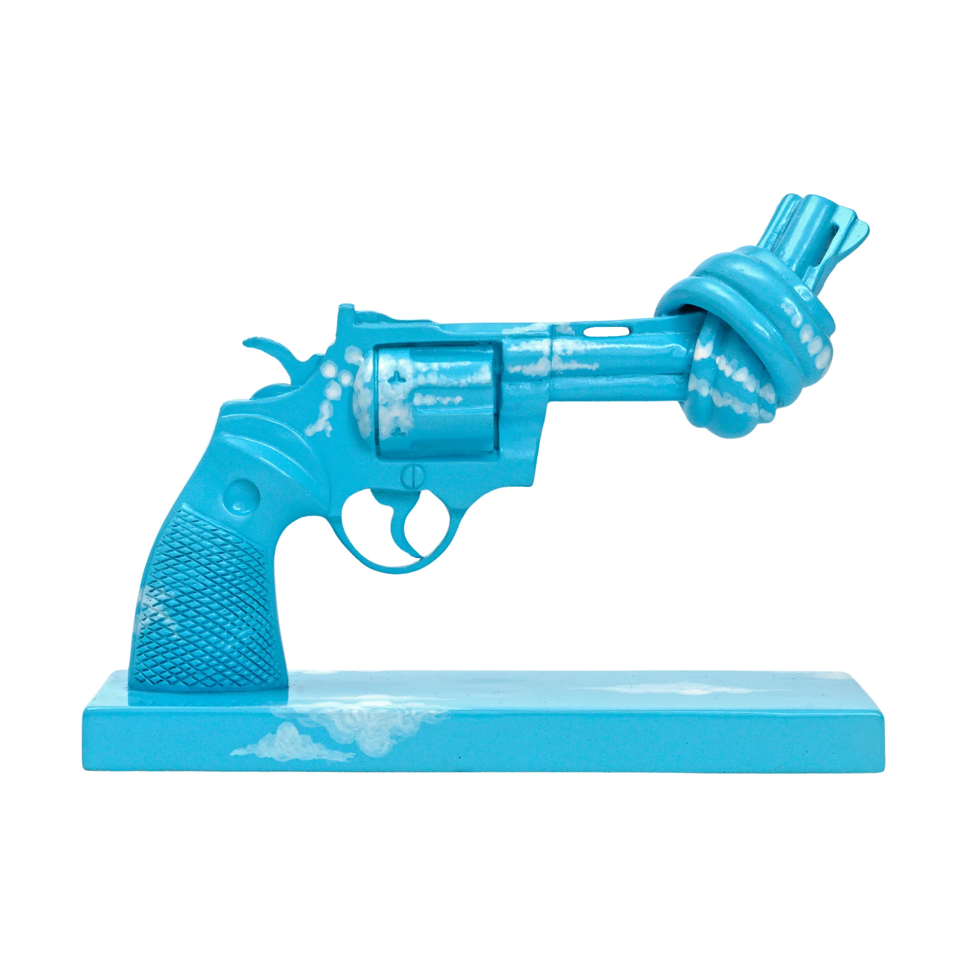 Imagine Dekoration 30 cm, Blau-Weiß Non Violence