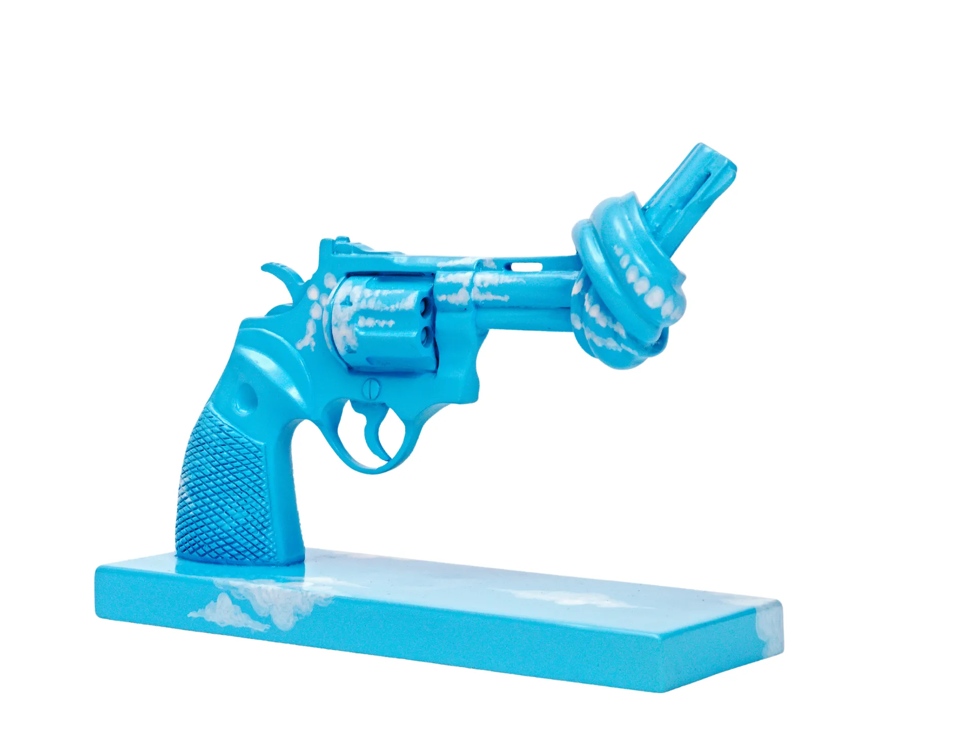 Imagine Dekoration 30 cm, Blau-Weiß Non Violence