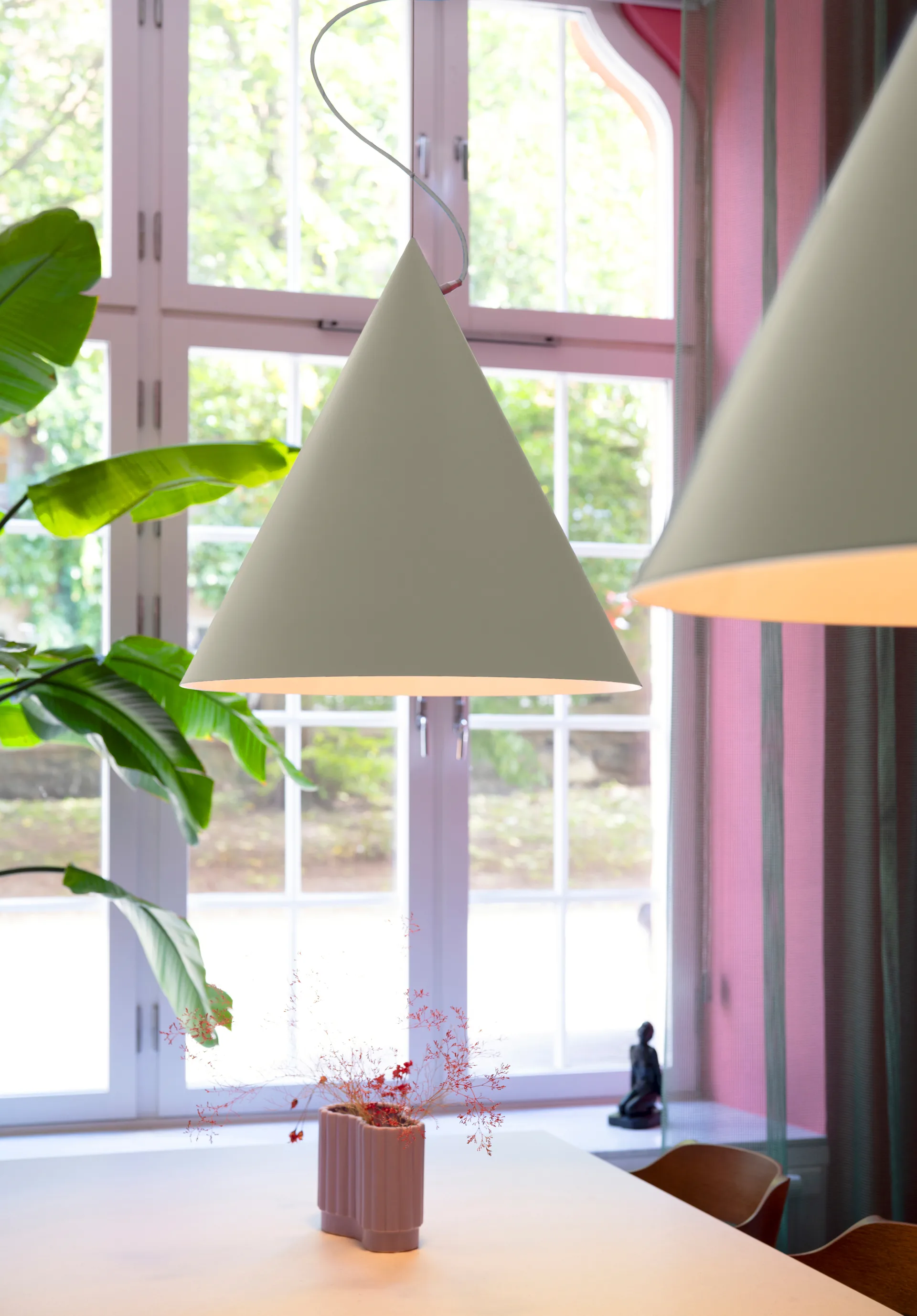 Castor Pendelleuchte 60 cm, Grau-hellgrau-silber Noon