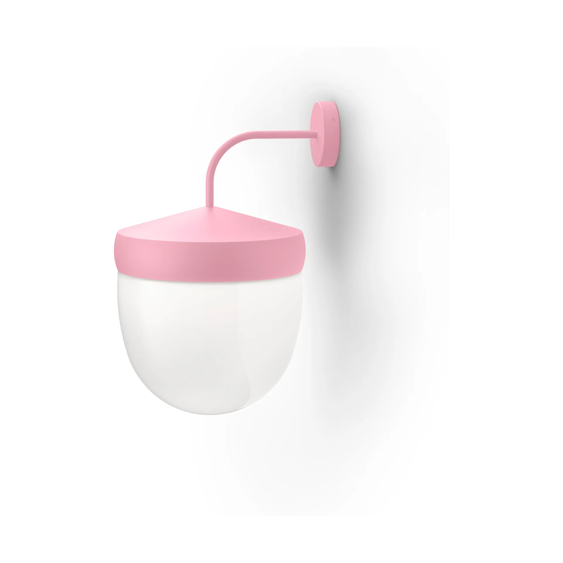 Pan Wandleuchte gefrostet 30 cm, Rosa Noon