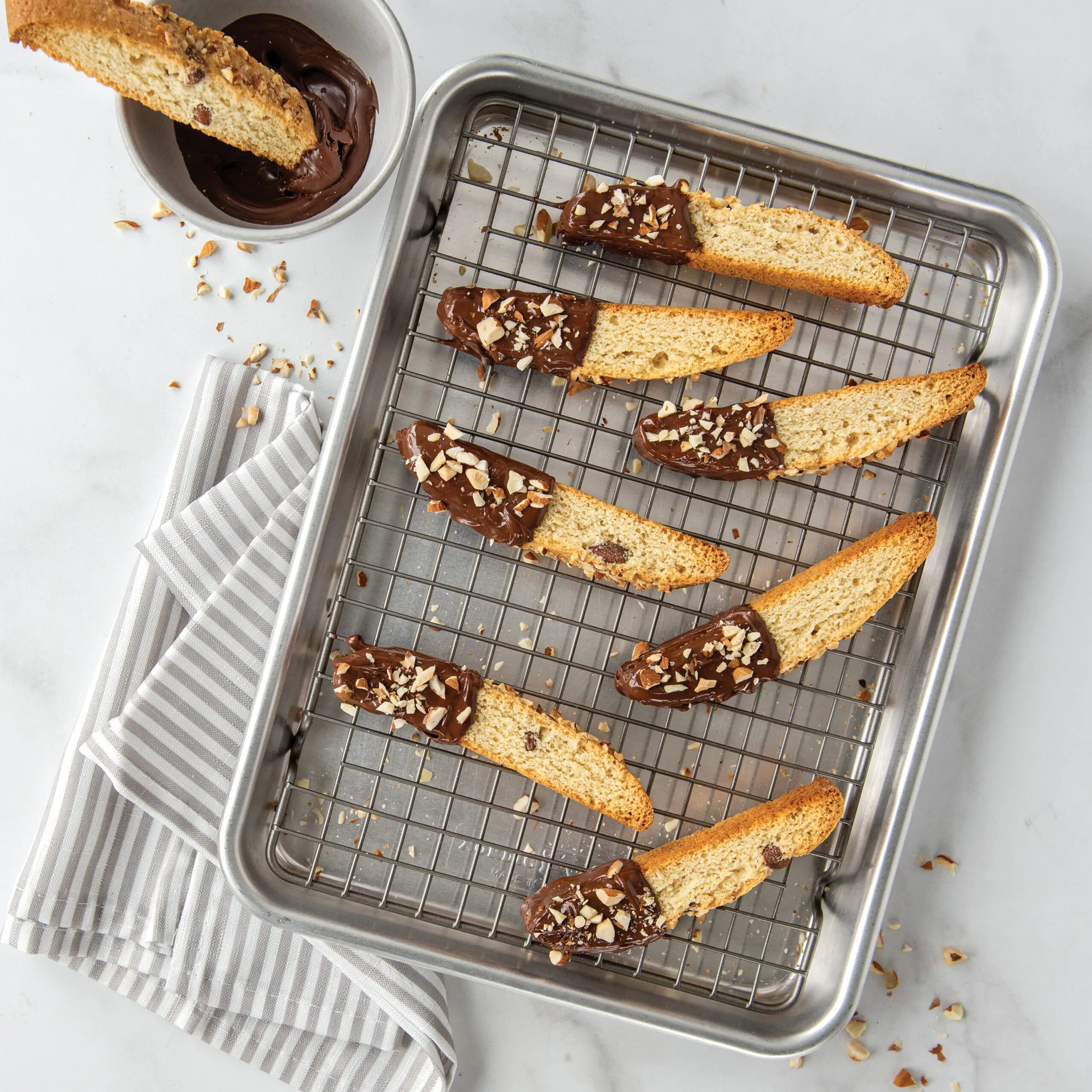 Naturals Quarter Sheet Backblech mit Gitter, Silber Nordic Ware