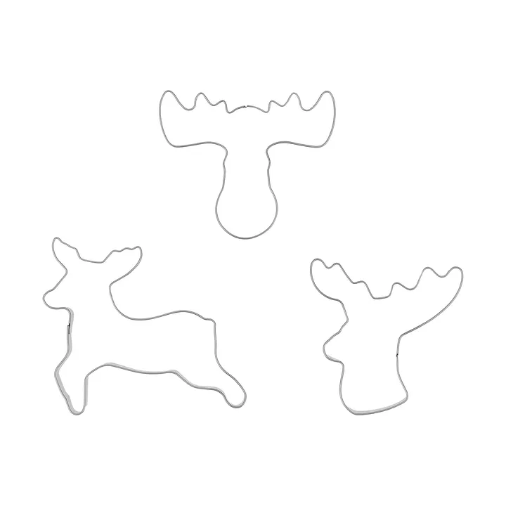 BAKE Lebkuchenausstecher - Rentier, 3-teilig - Nordwik