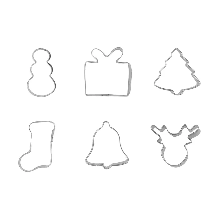 BAKE Lebkuchenausstecher - Weihnachten, mini, 6-teilig - Nordwik