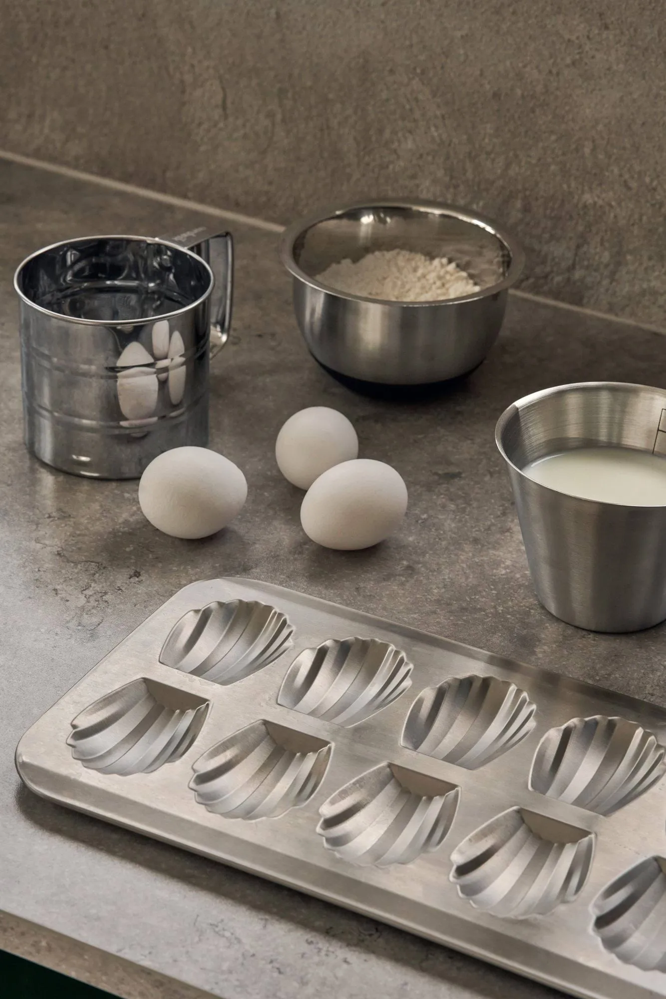 BAKE Madeleineform, Edelstahl, 12 Stück Nordwik