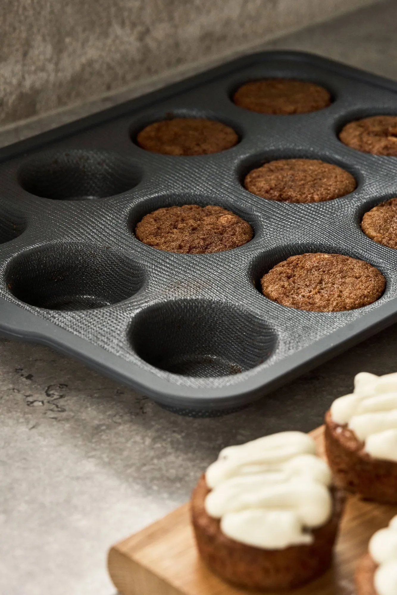 BAKE Silikonform mit verstärktem Rahmen, Muffins, 12 Stück Nordwik