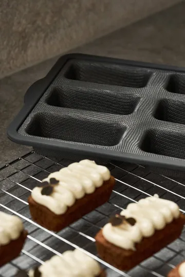 BAKE Silikonform mit verstärktem Rahmen - Rechteckig, 6 Stück, 26,2x22,1 cm - Nordwik