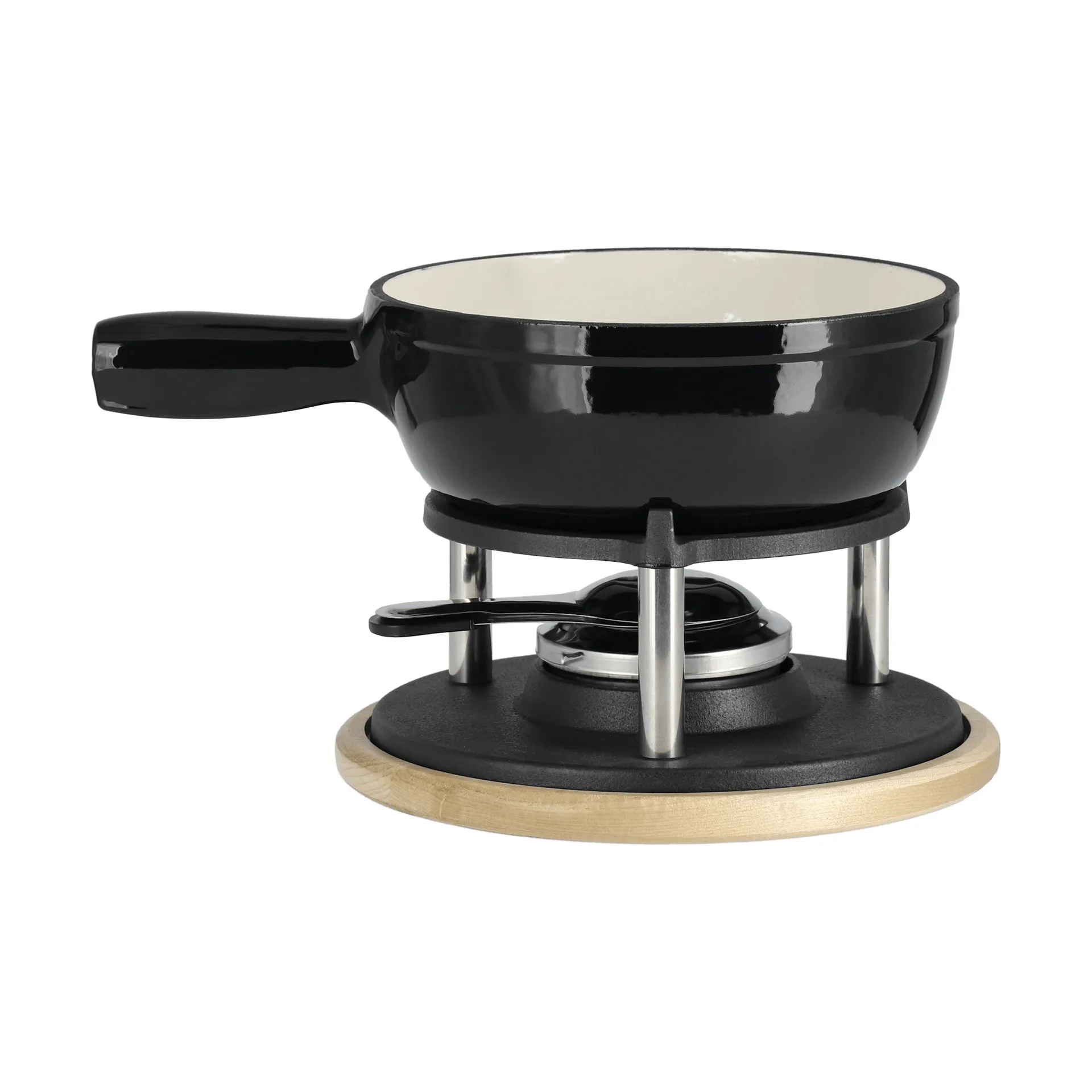 Emailierter Fonduetopf, Schwarz, 1,8 l Nordwik