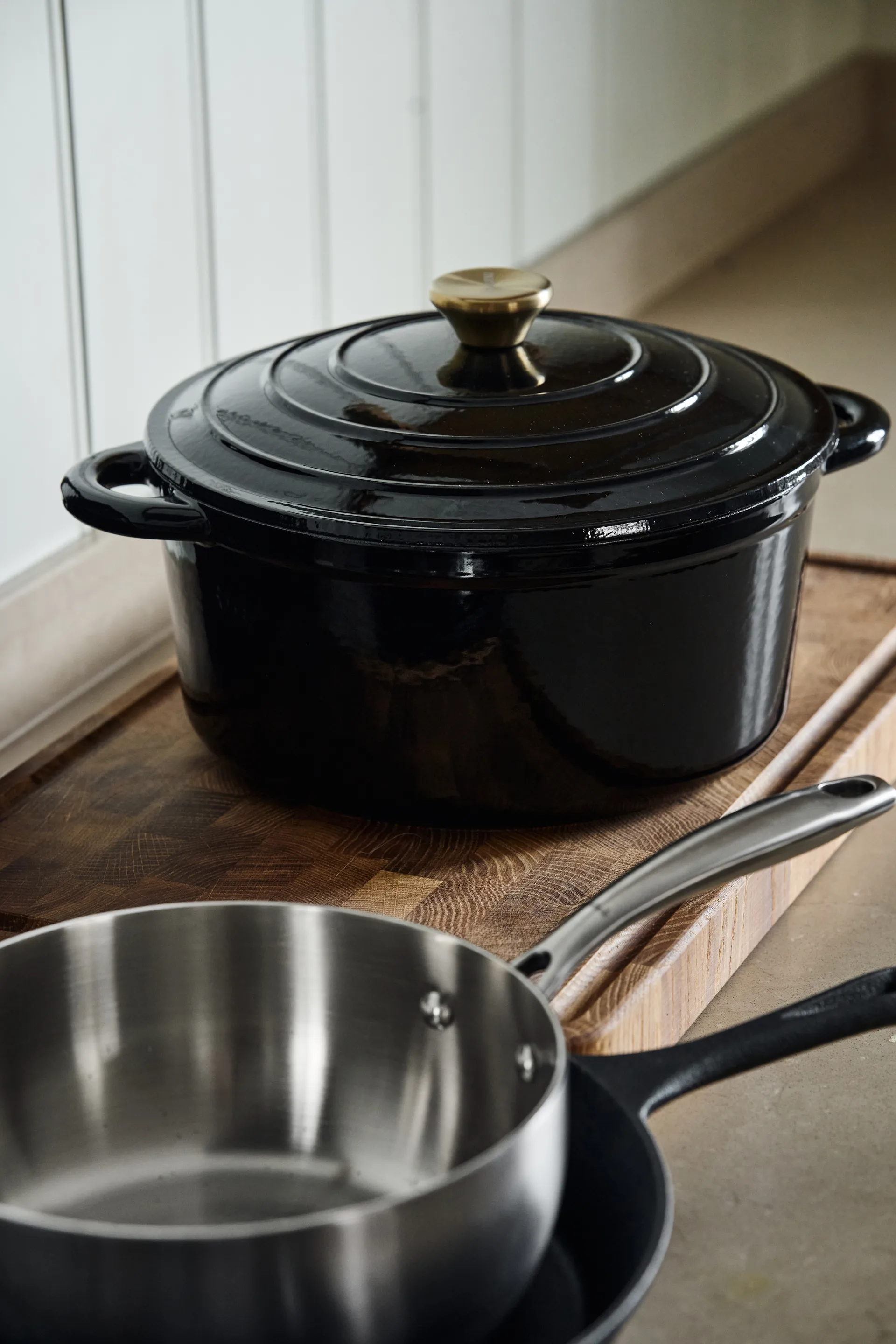Emaillierter Gusseisen-Topf 5 L, Schwarz Nordwik