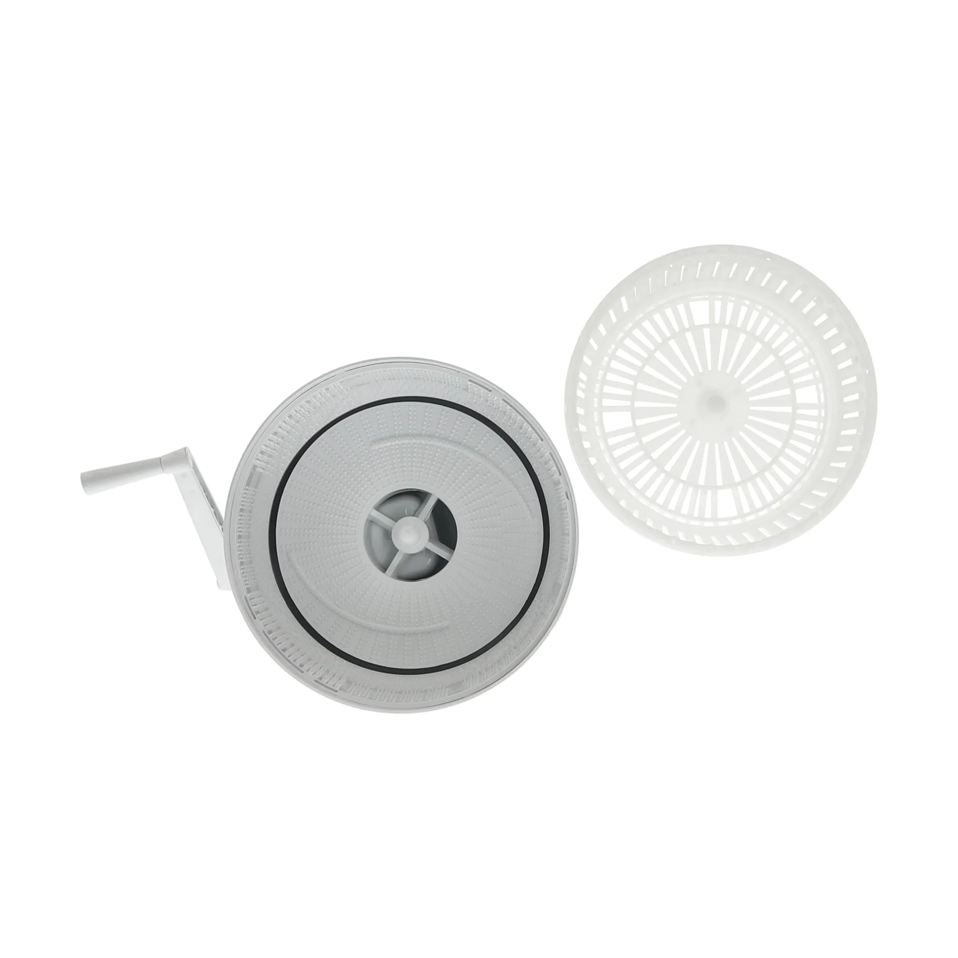 Kartoffelschäler mit Kurbel & 2-in-1-Salatschleuder, Weiß Nordwik