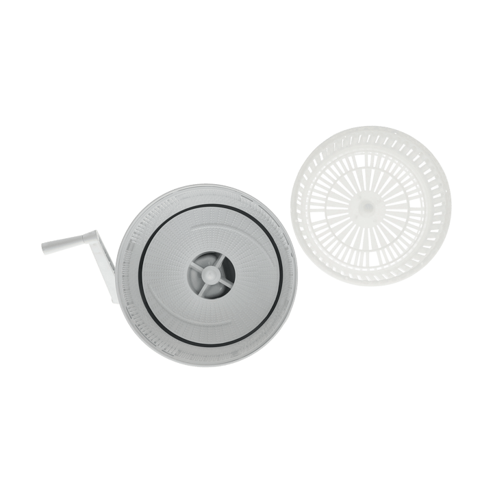 Kartoffelschäler mit Kurbel & 2-in-1-Salatschleuder, Weiß Nordwik