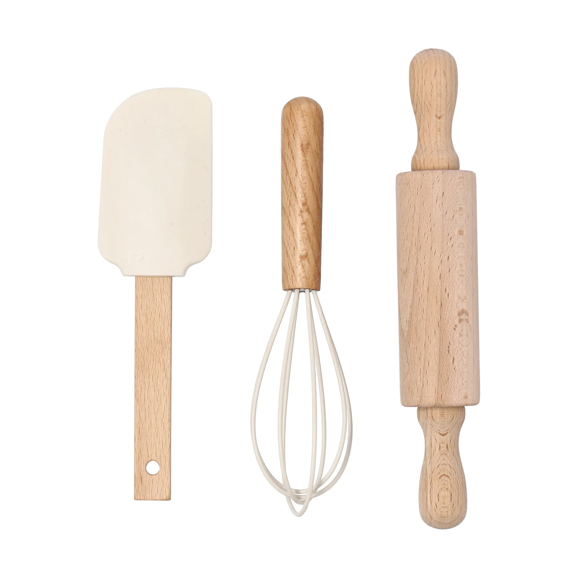 Nordwik Backutensilien aus Silikon für Kinder 3-teilig, Creme. Nordwik